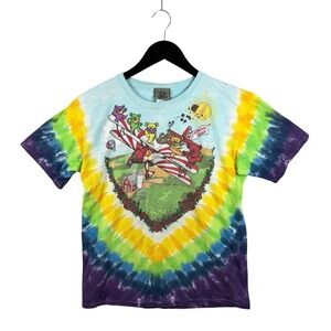 Liquid Blue Grateful Dead Bi-Plane Bears Tie-Dye T-Shirt 2011 Groovy Sz L Youth
